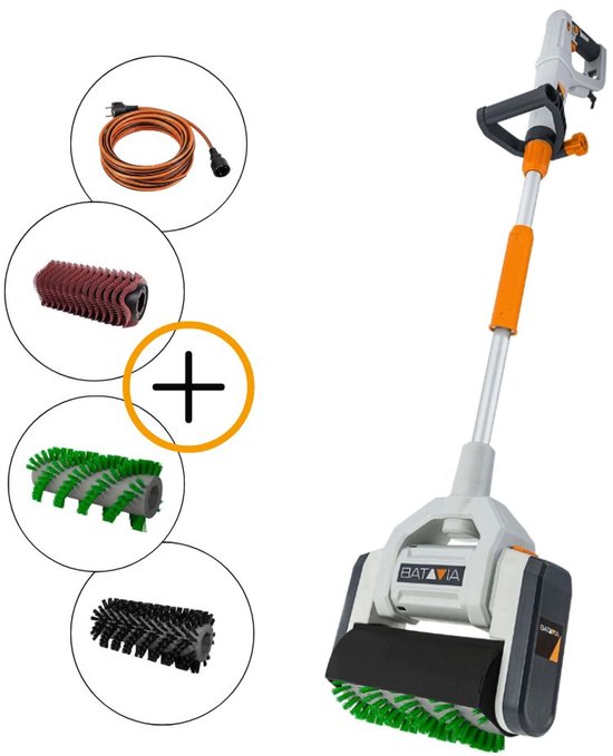 Batavia Maxxbrush 1020W Multi-Borstel 26 cm - Incl. Alle Borstels & Q Link verlengkabel 15m van Merkloos	
