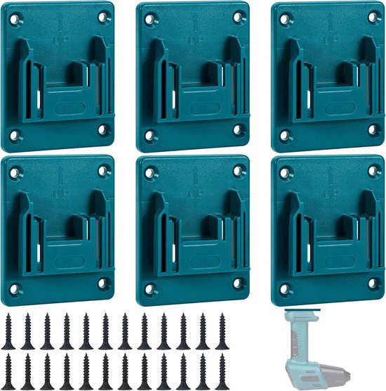 Batterij Houders voor Makita 18 V Batterij Gereedschapshouder voor BL1860 BL1850 BL1840 BL1830 met 10 Schroeven 6 Stuk van Merkloos	