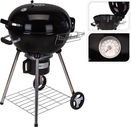BBQ Houtskool Barbecue - Grilloppervlak 44 x 32 cm - Zwart van Batavia