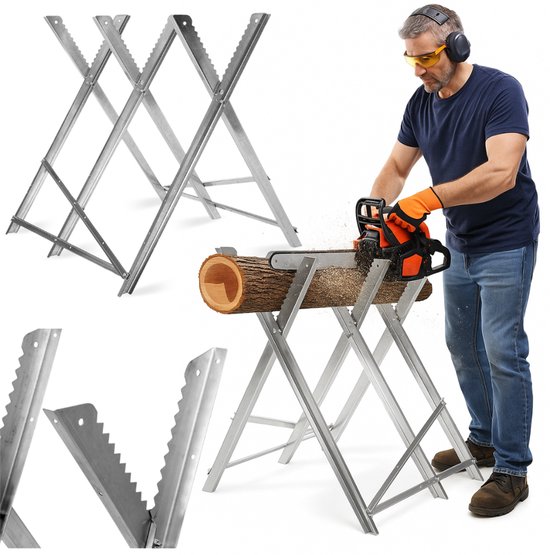 Becke - Metalen Zaagbok - 120 kg - Regelbaar - Opvouwbaar van Merkloos	