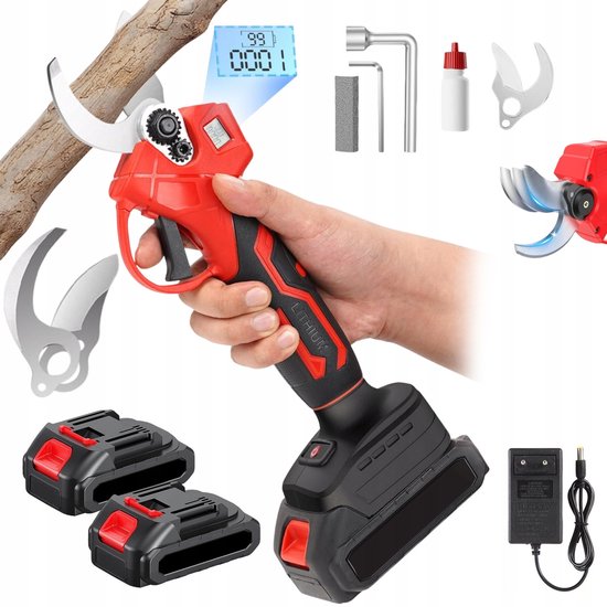 Bedee Gardening Draadloze elektrische snoeischaar - Ingebouwde 600W borstelloze motor - Ergonomische handgreep - 2 verstelbare openingen - Maximale snijdiameter 30 mm van Bedee
