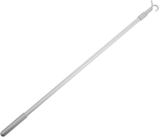 Bedieningsstang Jaloezieën - Kantelstang Gordijnen - Raambekleding Sturen - Telescopisch Verstelbaar - 81 Cm Lang - Grijs