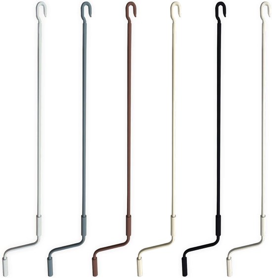 Bedieningsstang Zonnescherm - Hulpstok - Zonwering Bediening - Gegalvaniseerd Staal - 250 cm - Wit