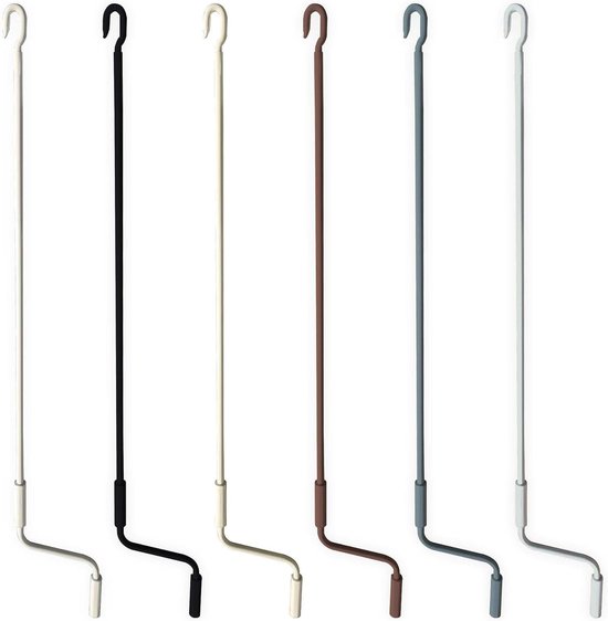 Bedieningsstang Zonnescherm - Zonnescherm Zwengel - Zonnescherm Openen - Gegalvaniseerd Staal - 100 cm - Grijs