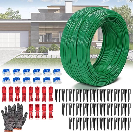 Begrenzingskabel robotmaaier Ø 2,7 mm, 60 m grasmaaierdraad, verzinkt koper - compatibel met robotmaaier Gardena Bosch Husqvarna. van Merkloos	