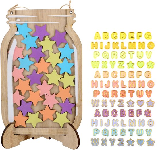 Beloningspot met sterren voor kinderen - gedragsbeloning - beloningssysteem - 30 sterren - beloningspotten van Merkloos	