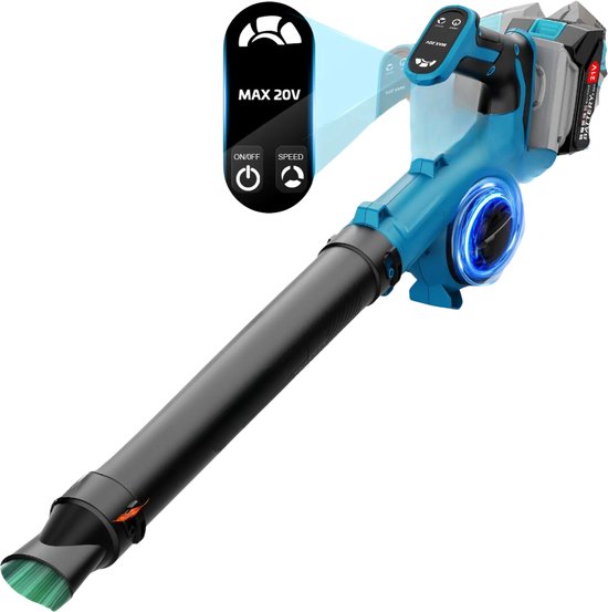 Benelux Select Bladblazers - Bladblazer Accu - Bladblazer Op Accu - Met Accessoires - LCD-Display - Incl. 2 Accu’s - 1.3kg van Benelux Select