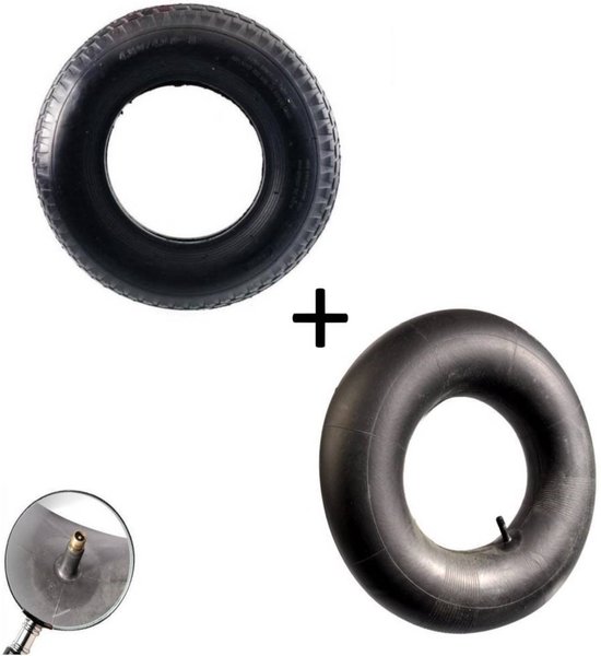 Benson Binnen- en buitenband set - kruiwagen en skelter - 400 mm diameter - 100 mm breedte - blokprofiel van Benson