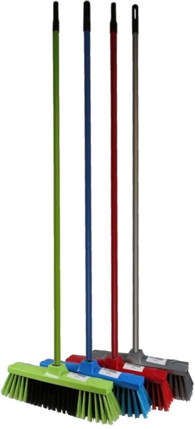 Benson Kamerveger - Zachte Borstelharen - 130 cm Steel - Voor Gladde Binnenvloeren van Benson