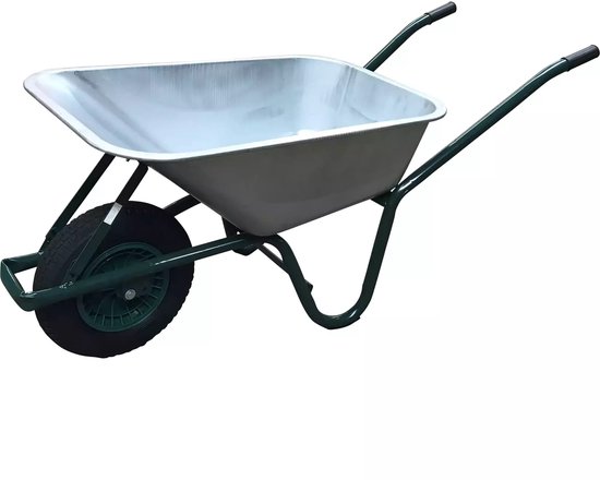 Benson Kruiwagen - 85 liter - Gegalvaniseerd - 160 kg draagkracht - Groen frame van Benson