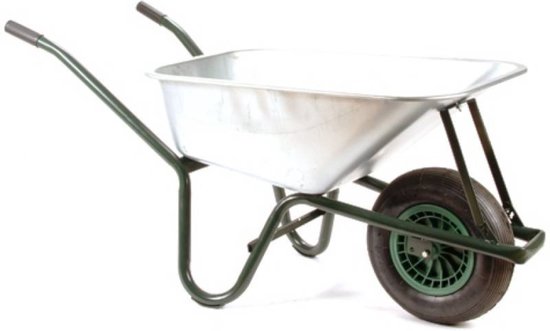Benson Kruiwagen - 85 liter - Gegalvaniseerde bak - Luchtband - Duurzaam en sterk