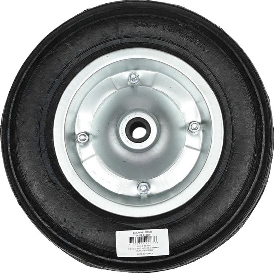 Benson Kruiwagenwiel - Semi-solid band - Ø 335 x 75mm - Asgat 20mm - Stevig en betrouwbaar van Benson
