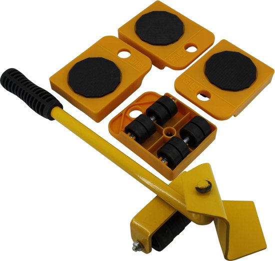 Benson Meubelrollers met hefboom - 4 stuks - anti-slip - 150 kg draagkracht - compact en veelzijdig van Benson