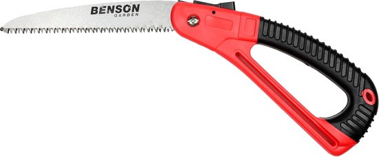Benson Opklapbare snoeizaag - 17,5 cm blad - Geharde zaagtanden - Veilig opbergen van Benson