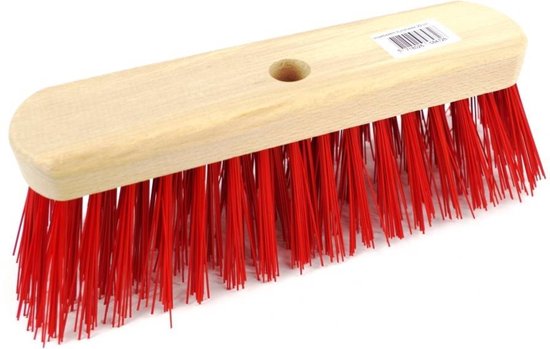 Benson Straatbezem - Kunststof Haren - 29 cm - Rood - 6 Rijen - Exclusief Steel van Benson