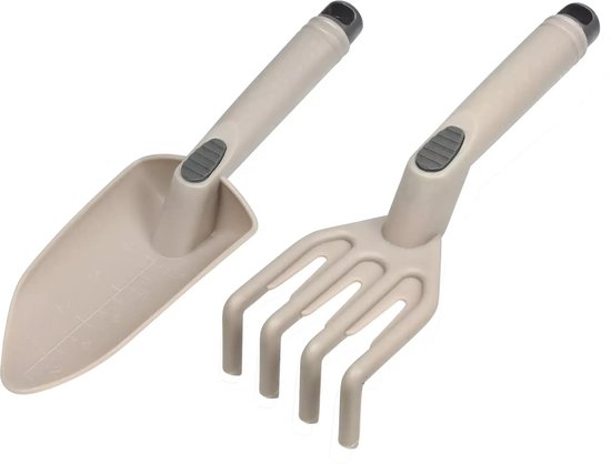 Benson Tuingereedschap set - 2-delig - kunststof - beige - met maatvoering van Benson