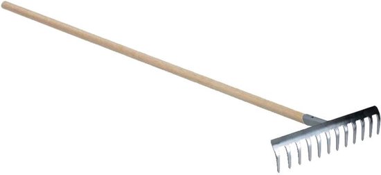 Benson Tuinhark 12 Tanden met Houten Steel van Merkloos	