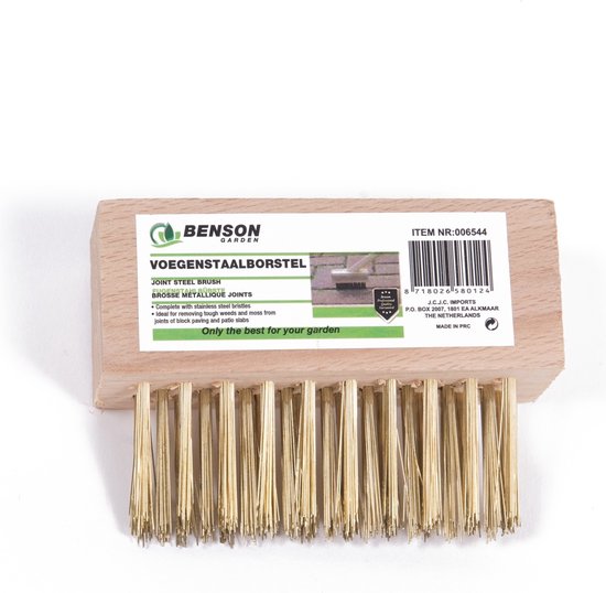 Benson Voegenborstel - Onkruidborstel - Hout met 3 Rijen Staal van Benson