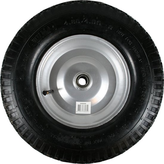 Benson Wiel met luchtband - metalen velg - blokprofiel - 4.00-8 - draagvermogen 135 kg van Benson