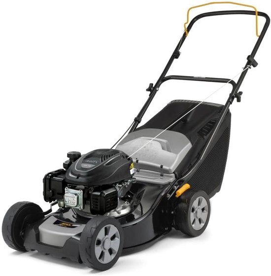 Benzine grasmaaier - Duwmaaier - Gazon onderhoud - Stalen maaidek - 41 cm maaibreedte - Zwart