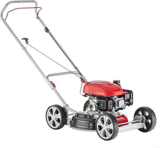 Benzine Grasmaaier met Mulchfunctie en Zijuitworp - 46 cm Maaibreedte van Merkloos	