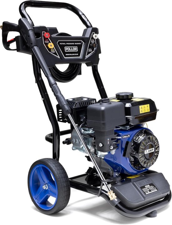 Benzine Hogedrukreiniger 3950 PSI - Krachtige 7PK Jet Wash voor Oprit, Auto en Patio van Merkloos	