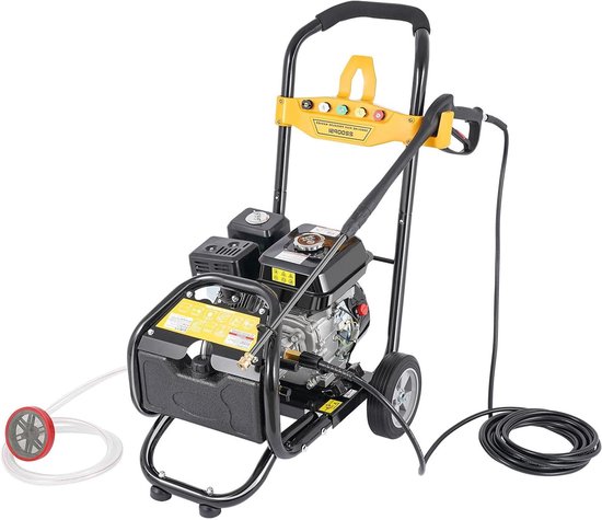 Benzine Hogedrukreiniger - Krachtige Reiniger - Terras en Auto - 75 pk Motor - 2200 PSI - Zwart