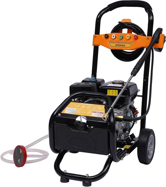 Benzine Hogedrukreiniger - Krachtige Reiniger - Terras Reinigen - 75 pk Motor - 2200 PSI - Zwart