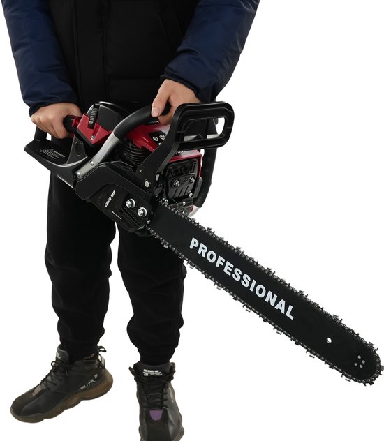 Benzine Kettingzaag 2400W 58CC 110db Motorzaag Zaagblad 50cm 91*24*29cm Voor Hout van Merkloos	