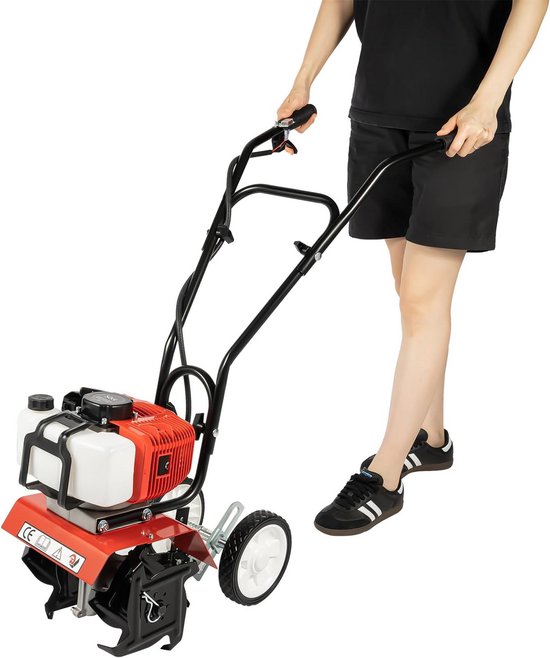 Benzine Motor Cultivator/Freestel - 1.9 kW - Voor Tuin, Landbouw en Parken van Merkloos	