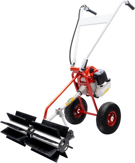 Benzine Veegmachine - Motorbezem - Buiten Reinigen - 17 pk 43cc Motor - 585 x 120 cm van Merkloos	