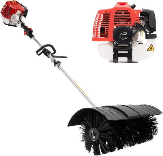 Benzine Veegmachine - Motorborstel Handveegmachine - Gazon Reinigen - Efficiënte Krachtige Verwijdering - 60 cm breed - Niet gespecificeerd