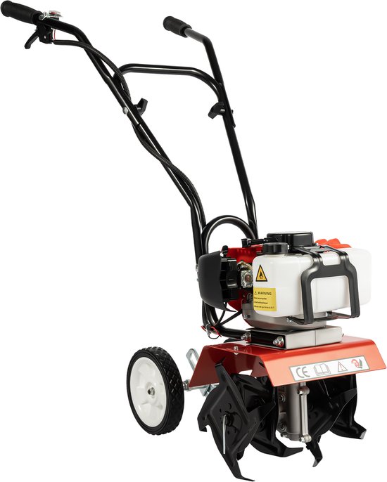 Benzine Verticuteermachine 52cc 2-Takt Tuinfrees Motorhark Grondfrees Cultivator Voor Omspitten Losmaken Eencilinder van Merkloos	