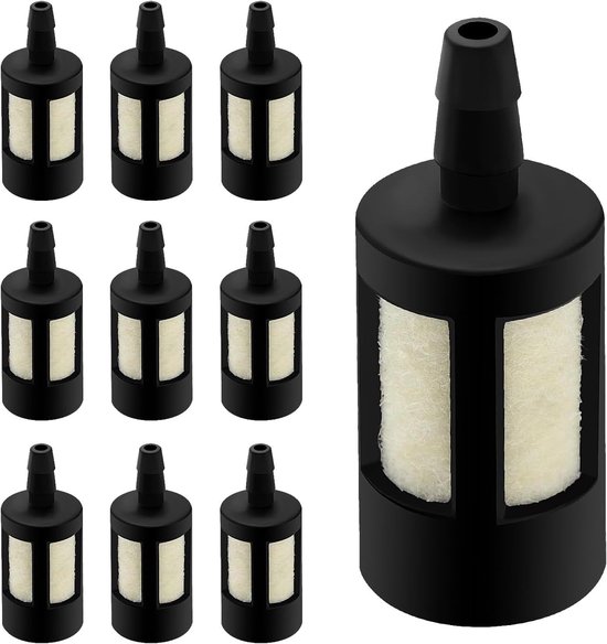 Benzinefilter – Voor benzinekettingzaag, grasmaaier, blower, trimmer, 10 stuks