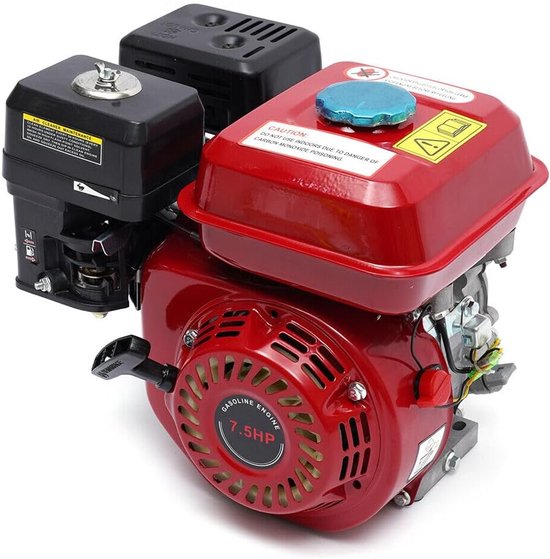 Benzinemotor - 4-takt motor - Stroomvoorziening - Automatische olie-uitschakeling - 362x313x330 mm - rood