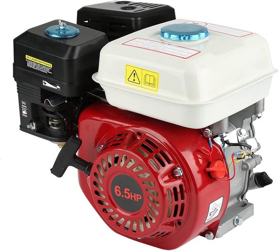 Benzinemotor 4-takt - Motorblok - Apparaten Aandrijven - Trekstarter OHV - 6.5 PK - Rood/Zwart