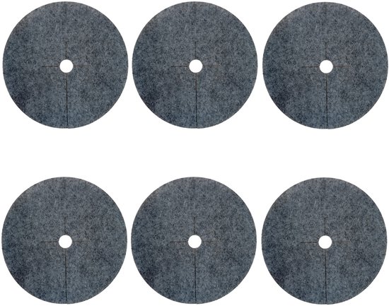 Bertoni -Onkruidbestrijding - Mulchschijven - anti-wier schijfset, 6 stuks, 60 cm, grijs van Bertoni