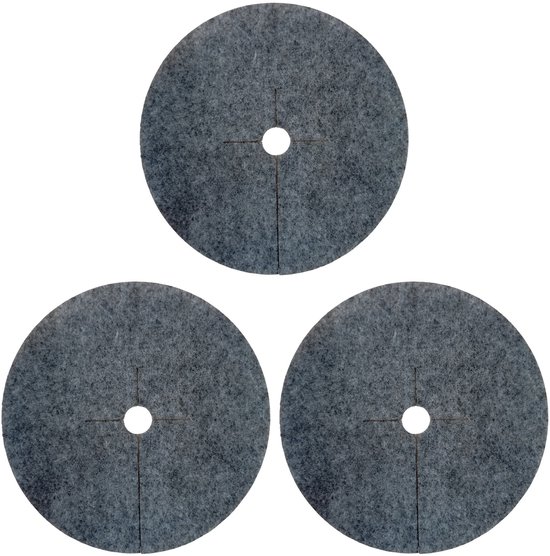 Bertoni Onkruidwerende Schijven 3 Stuks - Mulchschijven van Vilt - Water- & Luchtdoorlatend - Grijs (Diameter: 60 cm) van Bertoni