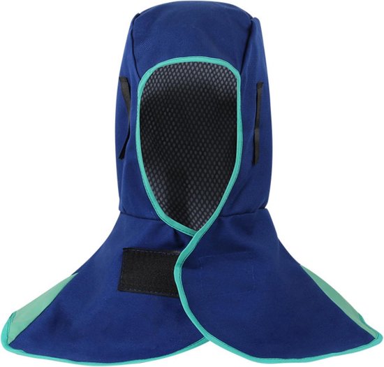 Beschermende lashoed - hoofd bescherming - gesplitst runderleer - lashelm - beschermkap voor soldeerbout en soldeerbouten van Merkloos	