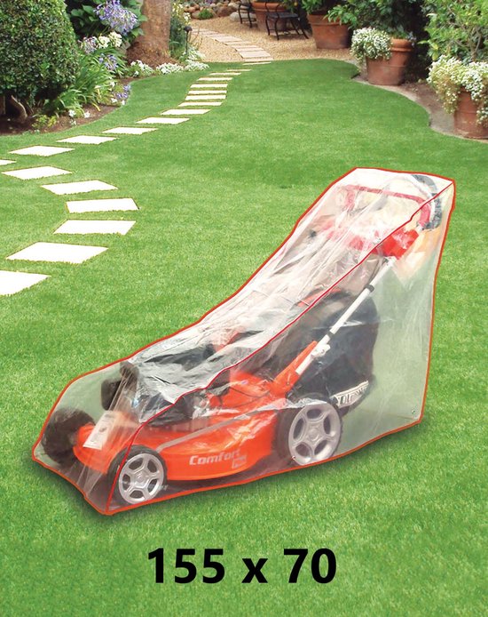 Beschermhoes Grasmaaiers Transparant - Grasmaaierhoes - Afdekhoes - 155 x 70 xH100 van Tectake