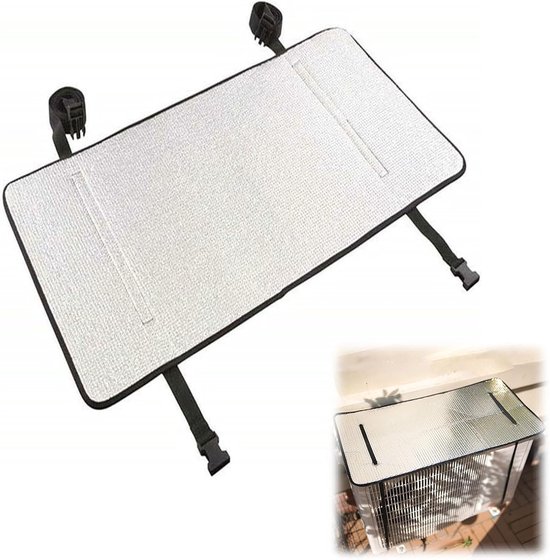 Beschermhoes voor Buiten Airconditioningseenheden - Aluminium - 80 x 40cm van Merkloos	