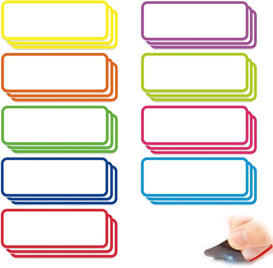 Beschrijfbare magneetstrips - afwisbare magneetborden - herbruikbare magneetborden voor school, kantoor en koelkast - magneten om te beschrijven - whiteboardmagneten van Four Friends