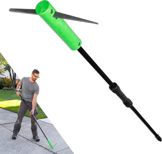 Bespaar uw rug terwijl u uw scheur schoonmaakt! Verwijder moeiteloos onkruid terwijl u staat met originele industriële kracht oprit, terras en tuin onkruid van Merkloos	