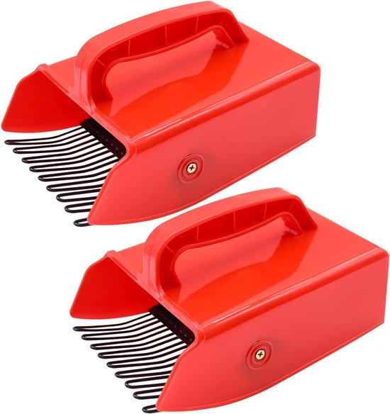 Bessenplukker Set - Fruit Harken - Bessen Verzamelen - Ergonomische Handgreep - 2 Stuks - Rood