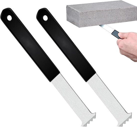 Bestratings Verwijder Tool - Klinker Verwijderaar - Tuinonderhoud Werkzaamheden - Dubbel Gelede Schraper - 23 cm Lengte - Zwart