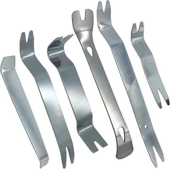 Bestratingsgereedschap Set - Hijs & Wrik Gereedschap - Tuinonderhoud Klussen - Roestvrij Staal - 6 Stuks - Zilverkleurig