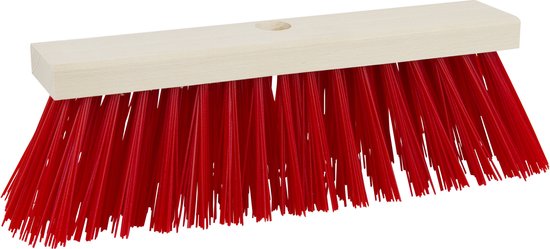 Betra bezemkop - buitenbezem - rood - FSC hout/kunstvezel - 30 cm van Betra