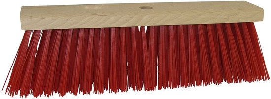 Betra bezemkop - buitenbezem - rood - FSC hout/kunstvezel - 40 cm van Betra