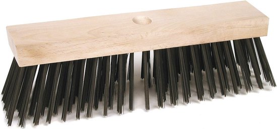 Betra bezemkop - buitenbezem - zwart - FSC hout/staaldraad - 30 cm van Betra