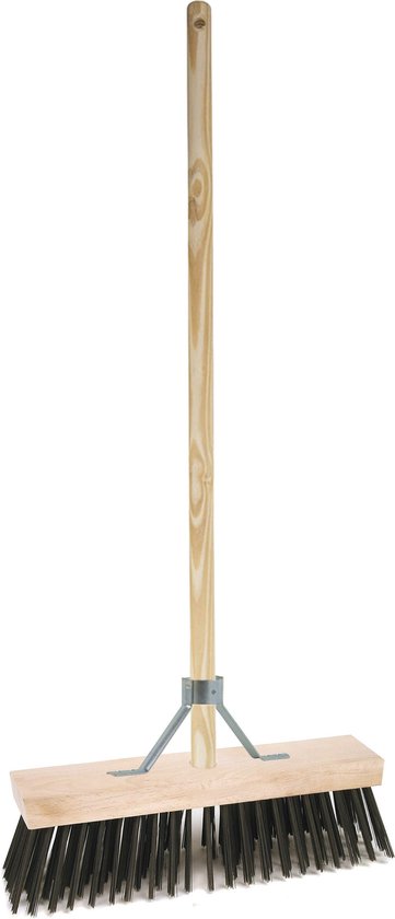 Betra Buitenbezem - FSC hout - staaldraad - hard - 30 x 130 cm van Betra